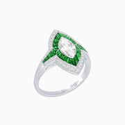 Marquise Shape Art Deco Style - Shahin Jewelry